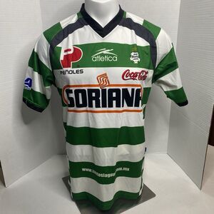 Atletica Santos Laguna Home Soccer Jersey Y2K Soriana Mexican Sport Size Large